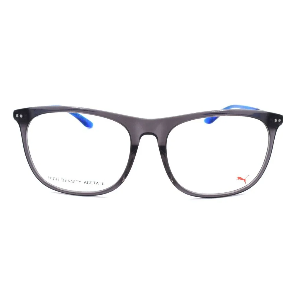 PUMA PU0095OA 004 Unisex Eyeglasses Frames 55-17-145 Gray / Ruthenium
